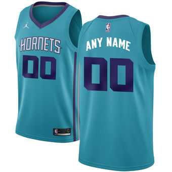 Men & Youth Customized Charlotte Hornets Light Blue Nike Swingman Jersey-0